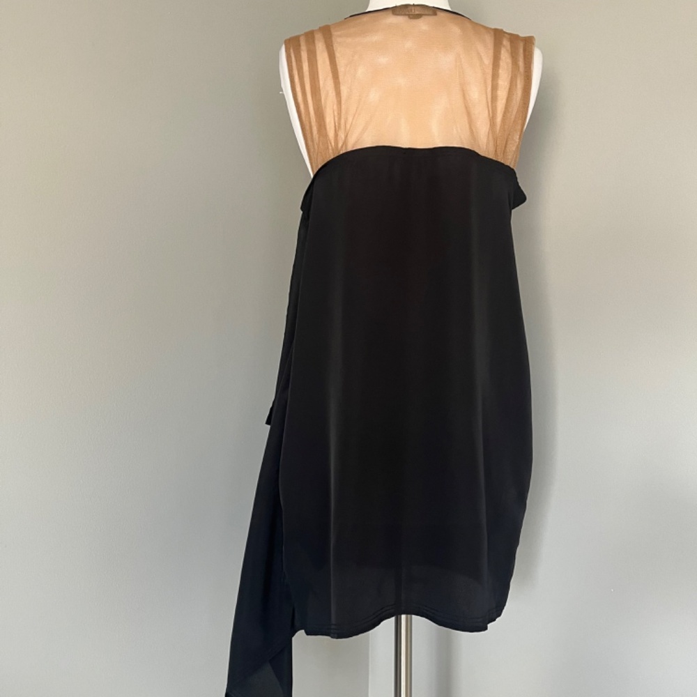 Liu Jo Black Lace detail Cocktail Boxy Flounce  Mini Flowy Dress Large - Picture 5 of 16